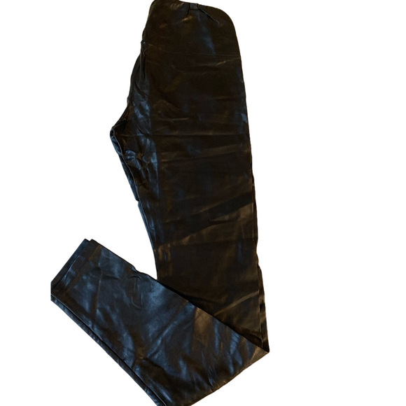 Wilfred Free Leggings Womens Medium Black Aritzia Daria Vegan Faux Leather M - Picture 2 of 8